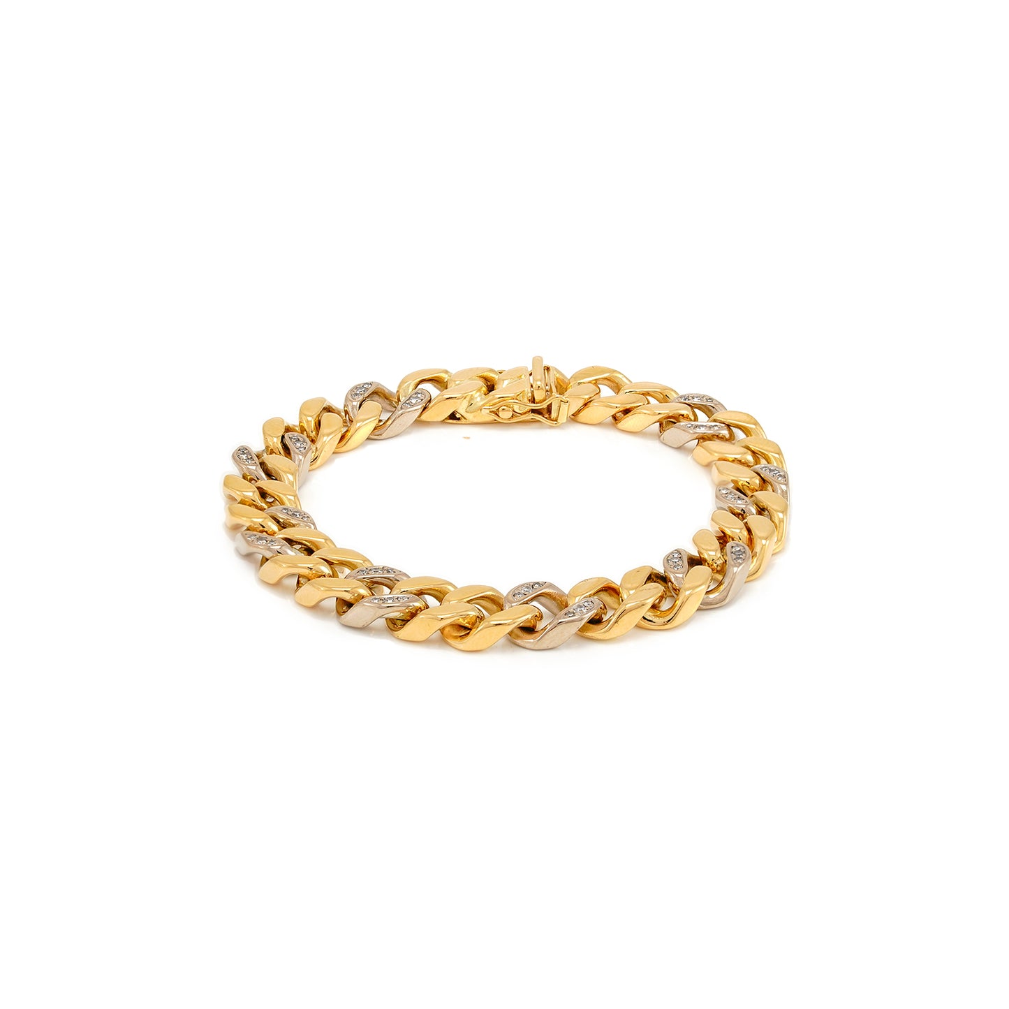 MASSIVES DIAMANT ARMBAND PANZER 18K DAMENSCHMUCK HERRENSCHMUCK GOLDARMBAND