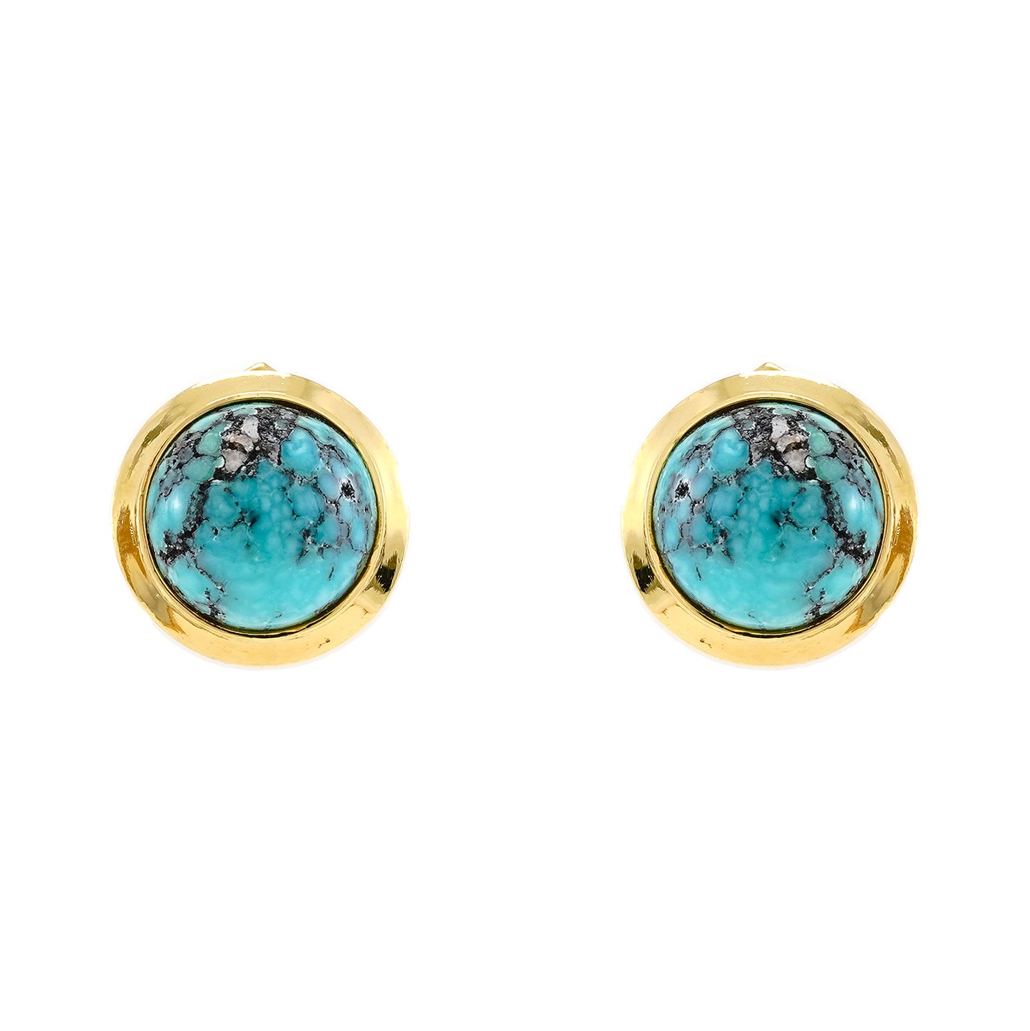 Ohrstecker Creolen Türkis 750 Gold