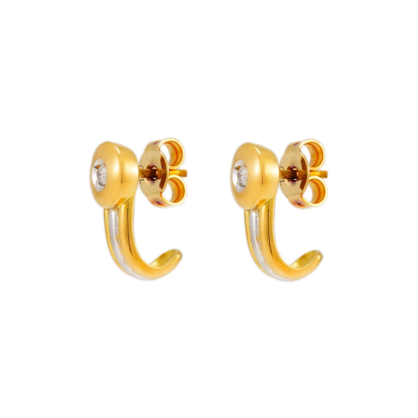 Diamantstecker 750 Gold Bicolor