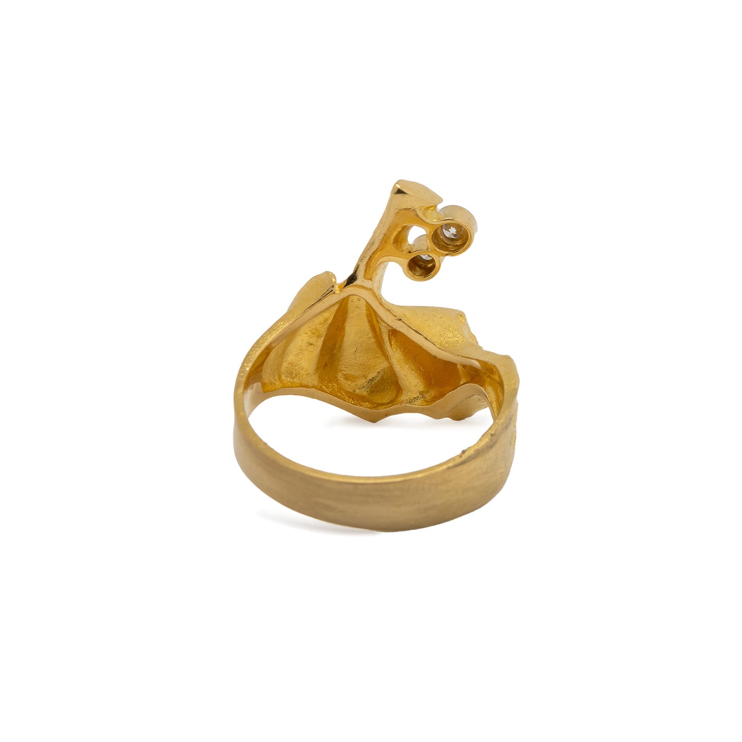 Lapponia Ring Vintage 1978 Diamond Twig Gelbgold 750 Damenring Markenschmuck