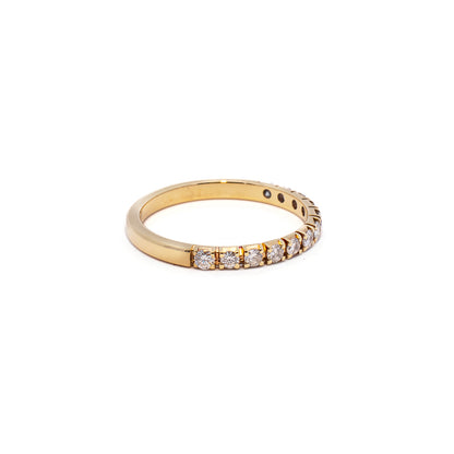 Halb Memory Diamant Ring Gelbgold 14K 585 Damenschmuck Damenring Goldring