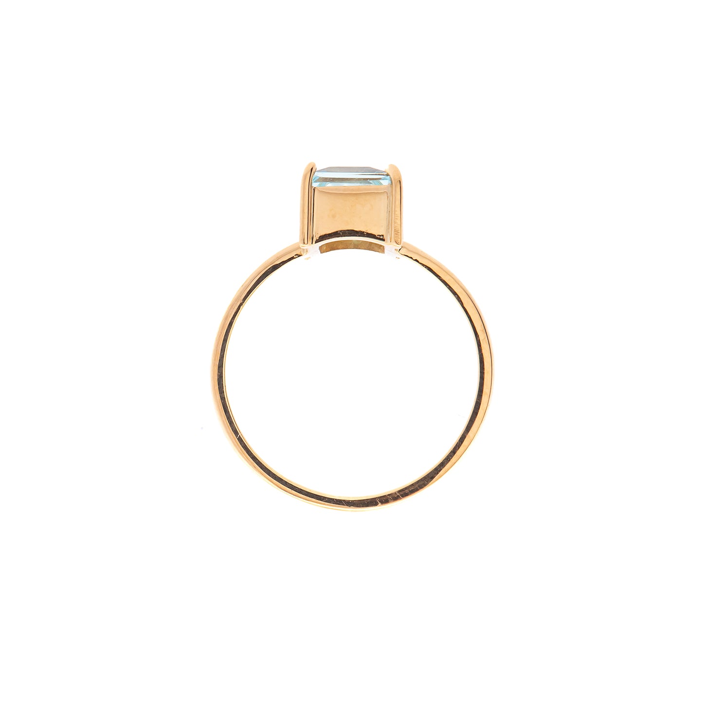 Edelsteinring Aquamarin Gelbgold 18K 750 Damenschmuck Goldring gemstone ring