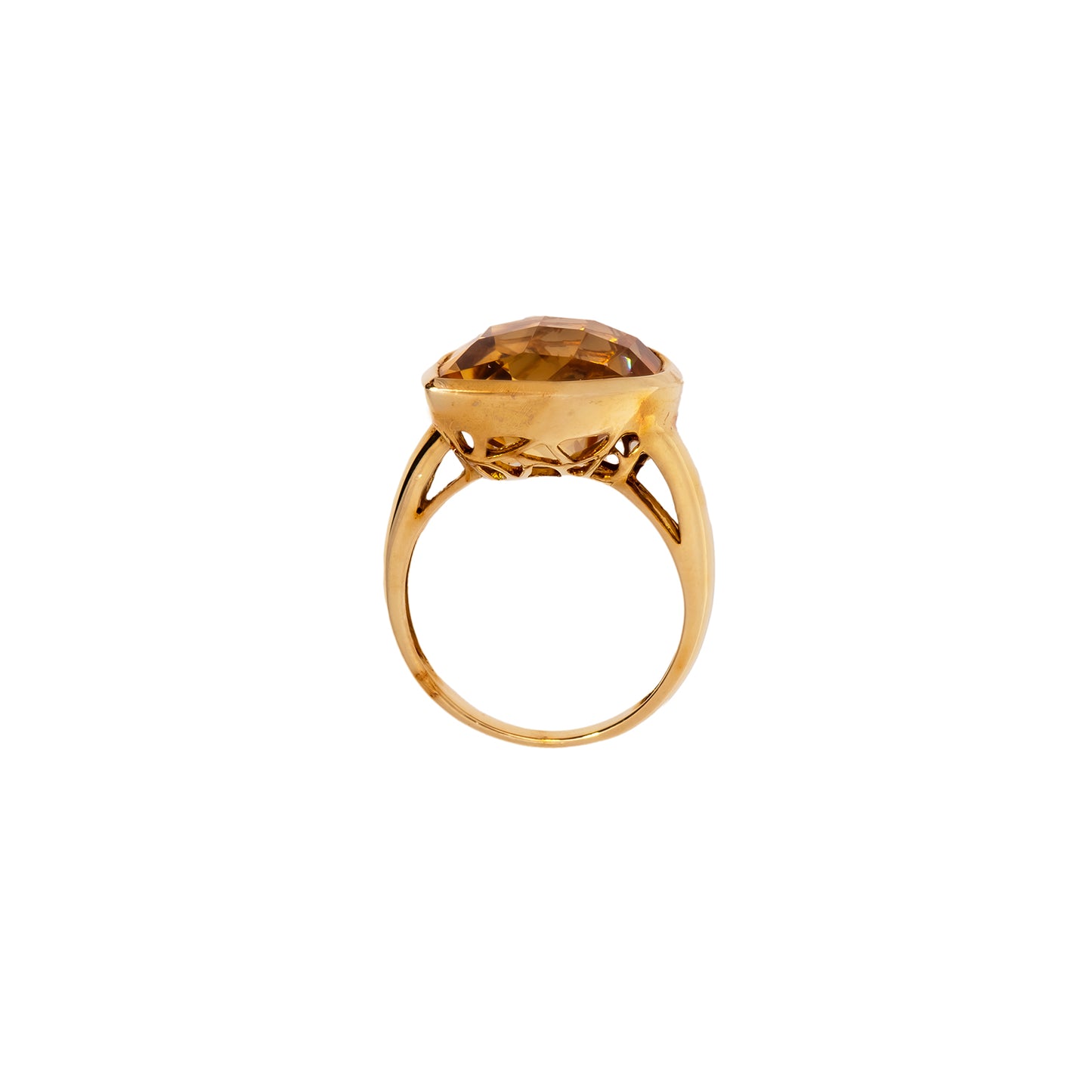 Edelsteinring Gelbgold 375 9K Damenring Goldring