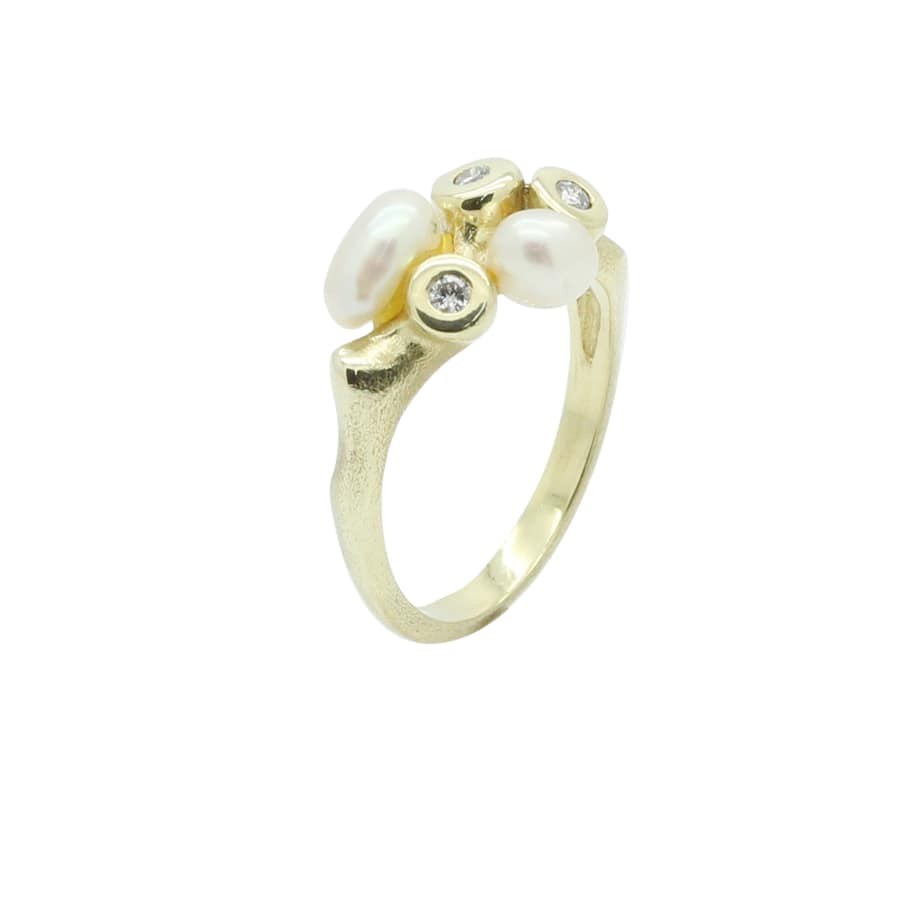 Eleganter Vintage Designer Gelbgold