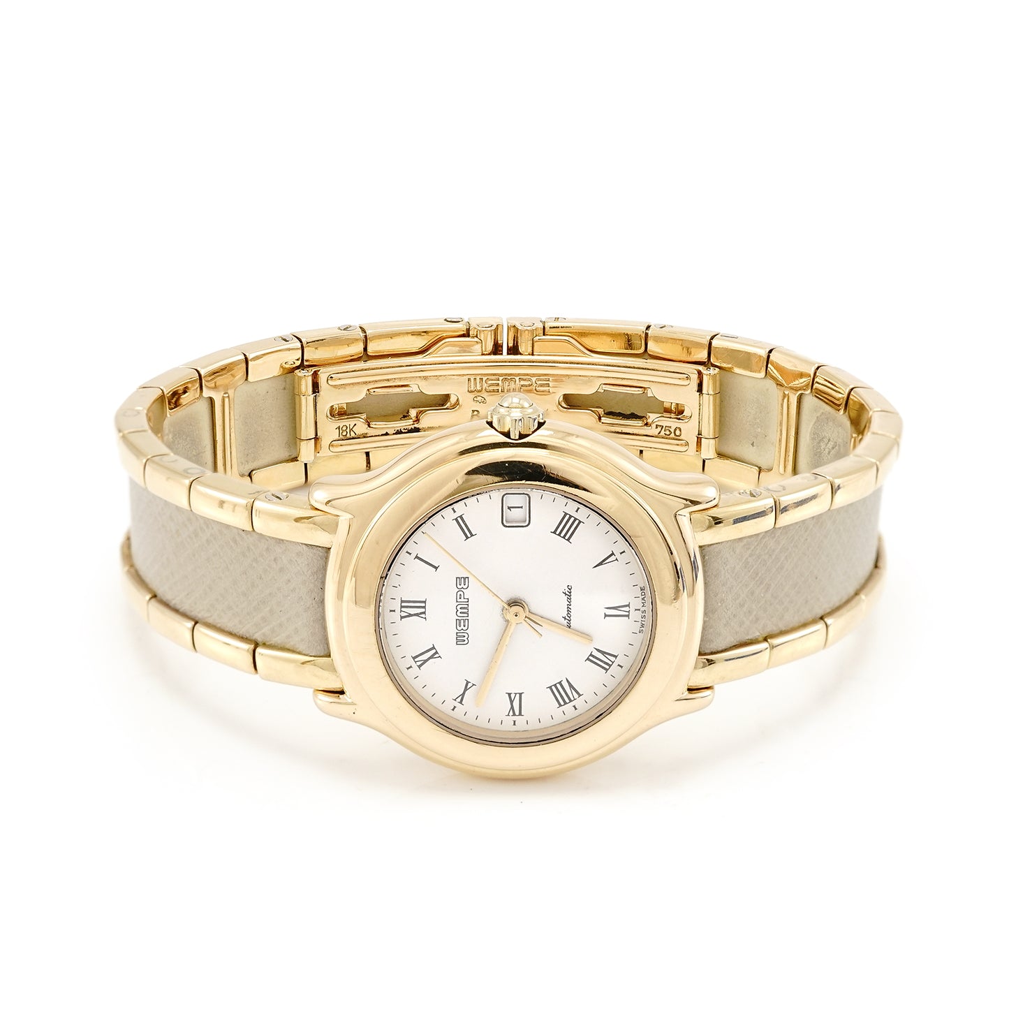 elegante Damenuhr WEMPE  le bracelet Gold 750 18K Armbanduhr Automatic Datum