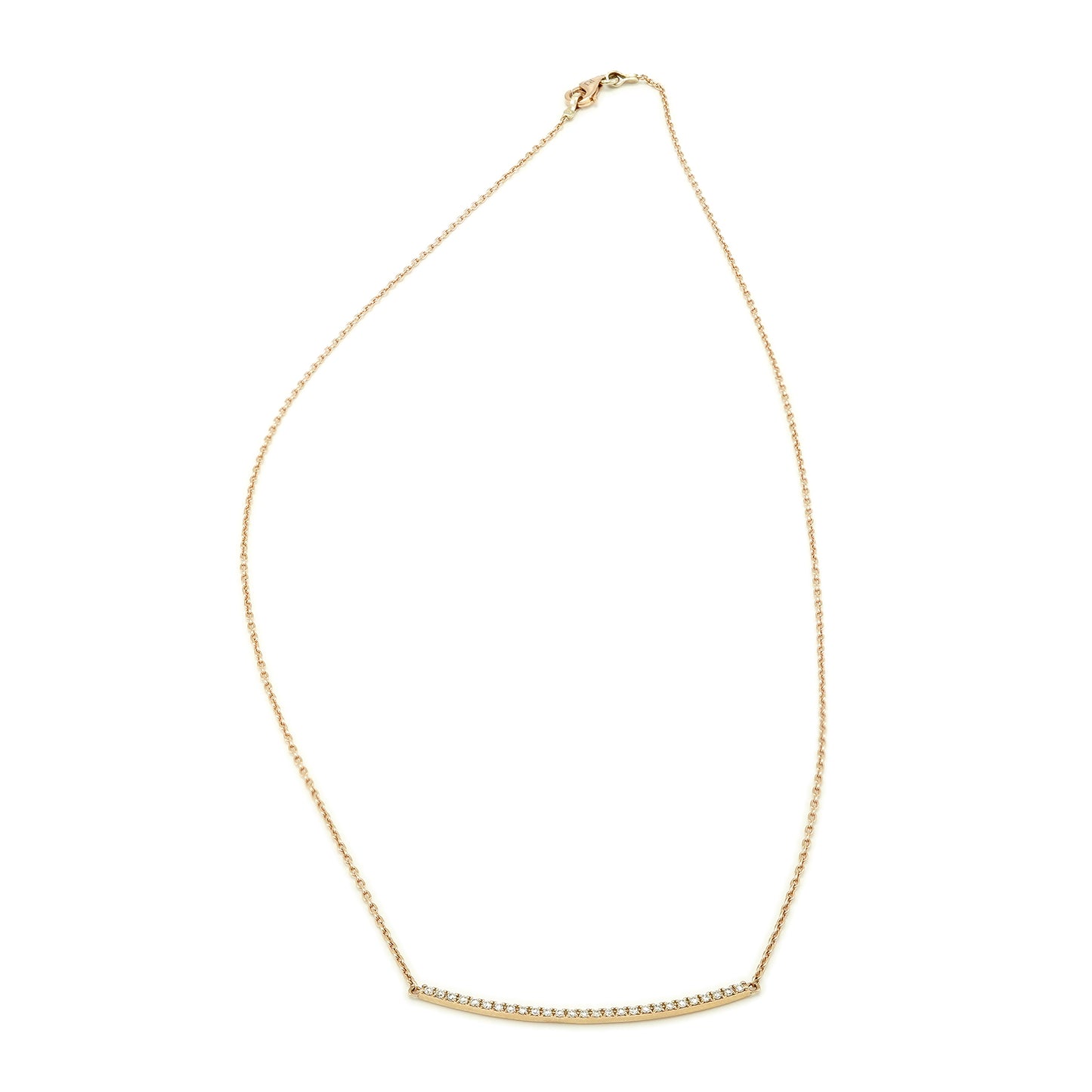 Rosegold Collier Kette 585 Diamanten Brillanten Damenschmuck Halsschmuck 41cm