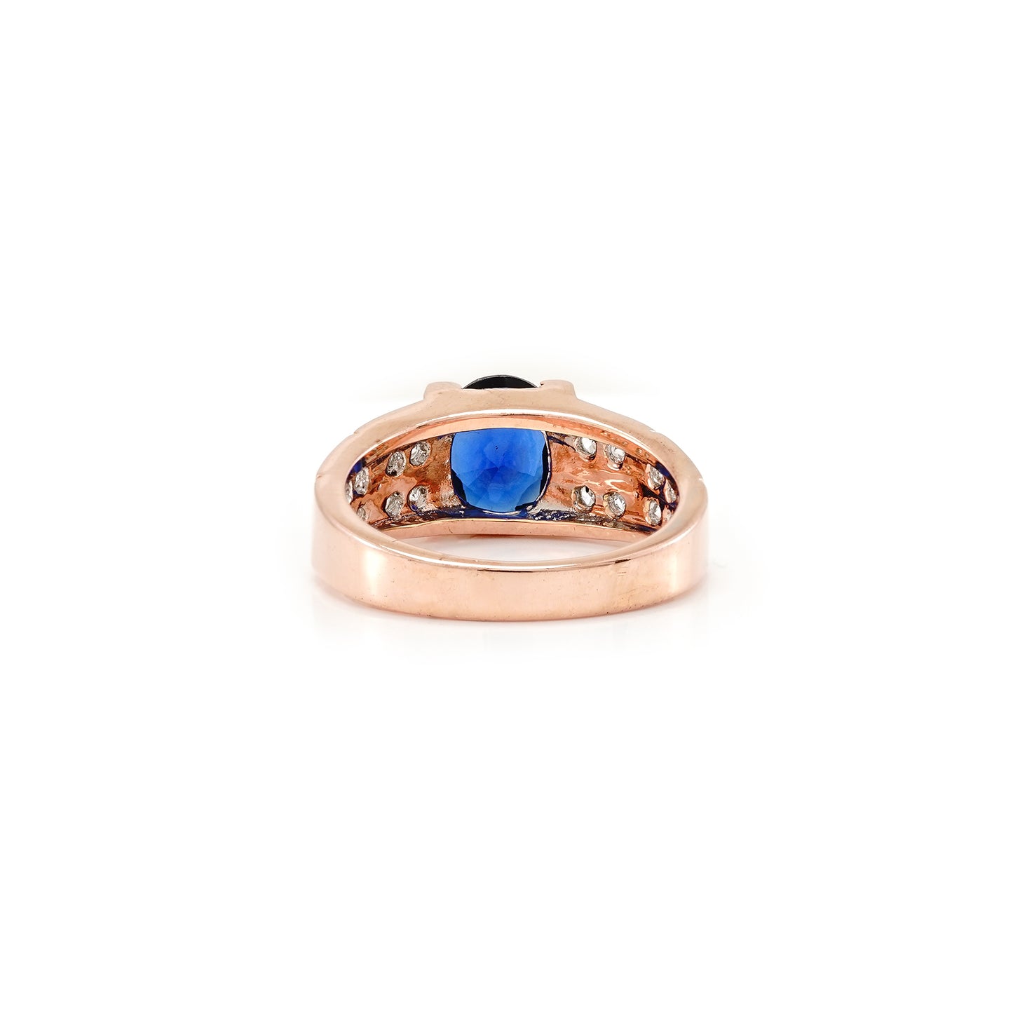 Ring Goldschmuck Saphir Zirkonia Rosegold 375 9K RW62 Goldring Herrenschmuck