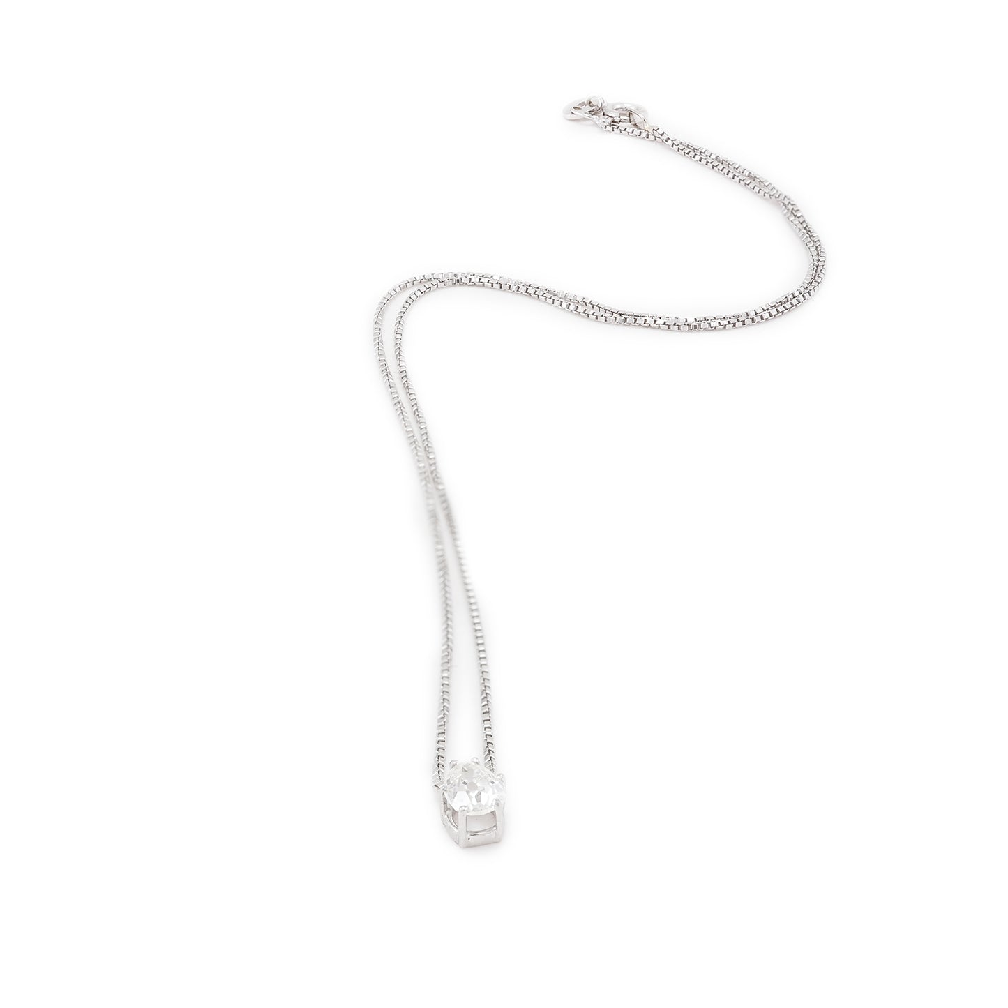 Anhänger Tropfen Diamant 0,60ct Weißgold 585 Venezianerkette 38cm Damenschmuck