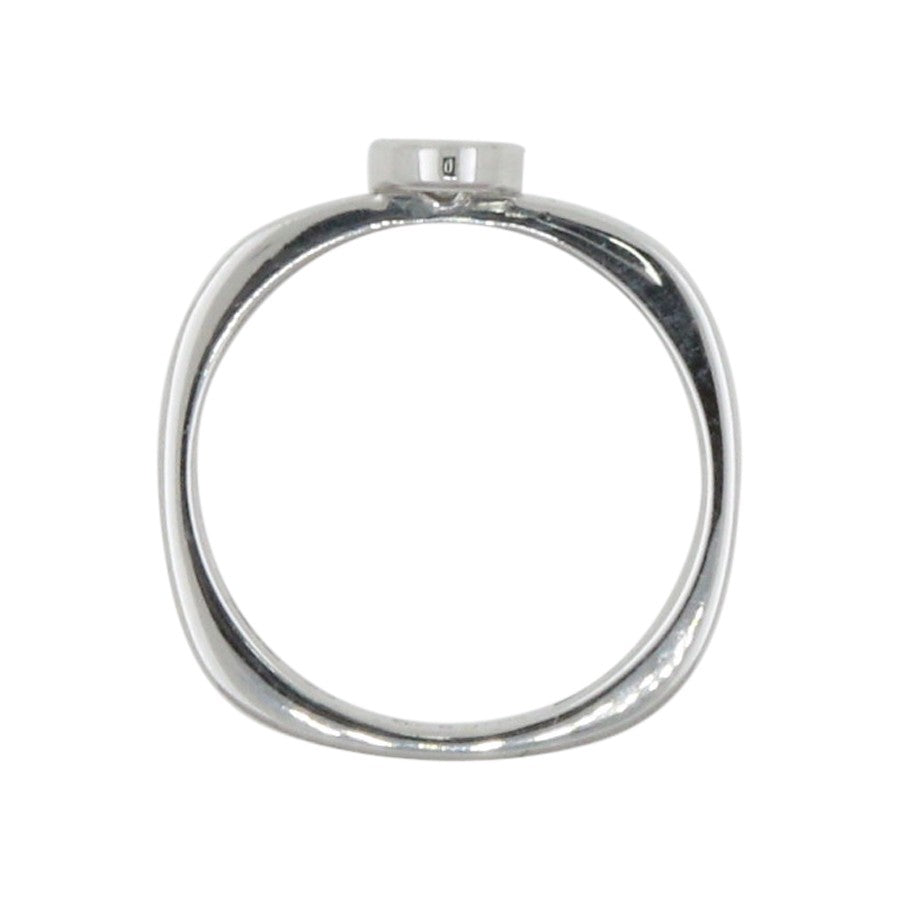 Diamond ring square solitaire ring white gold 585 gold 14K with diamond wedding rings