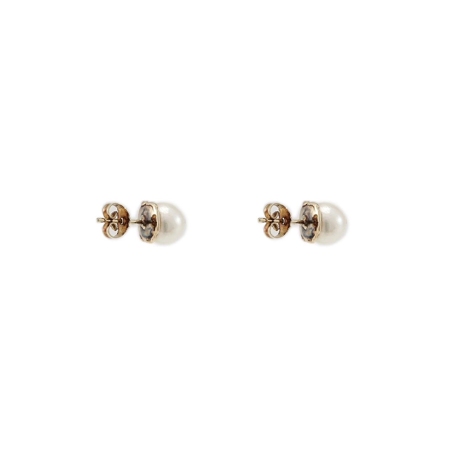Ohrstecker Perle Gelbgold 585 14K Zuchtperle Perlenschmuck Ohrringe Damenschmuck