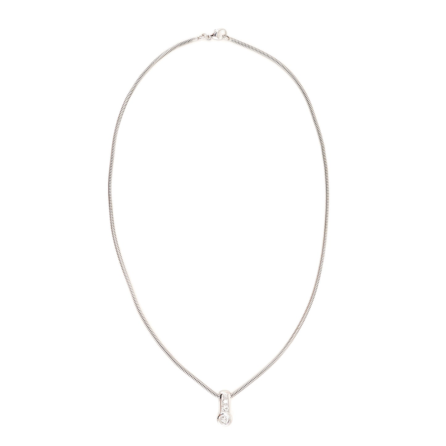 Diamantanhänger Damenkette Weißgold 14K Halscollier diamond pendant chain Damenschmuck