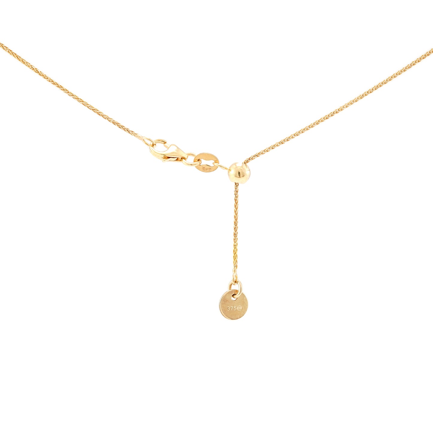 Necklace heart GMK Collection yellow gold 375 9K 40cm women's jewelry heart pendant necklace