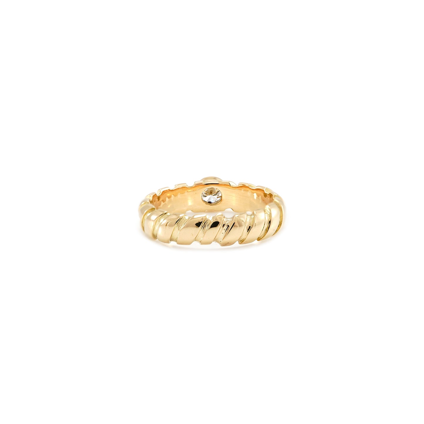 Engagement ring diamond ring yellow gold 18K women's jewelry engagement diamond ring