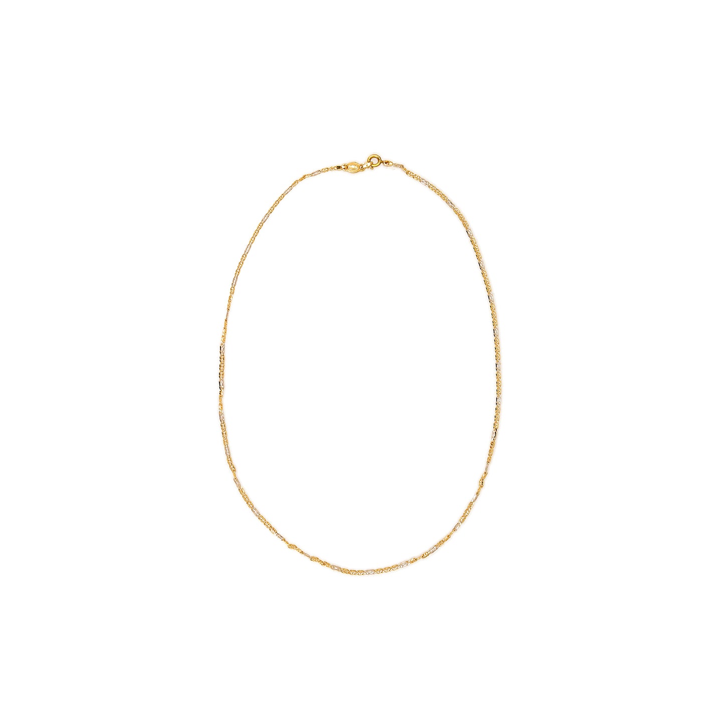 Goldkette Pfauenauge Bicolor 18K Damenschmuck Herrenschmuck Anhängerkette 750 Gold