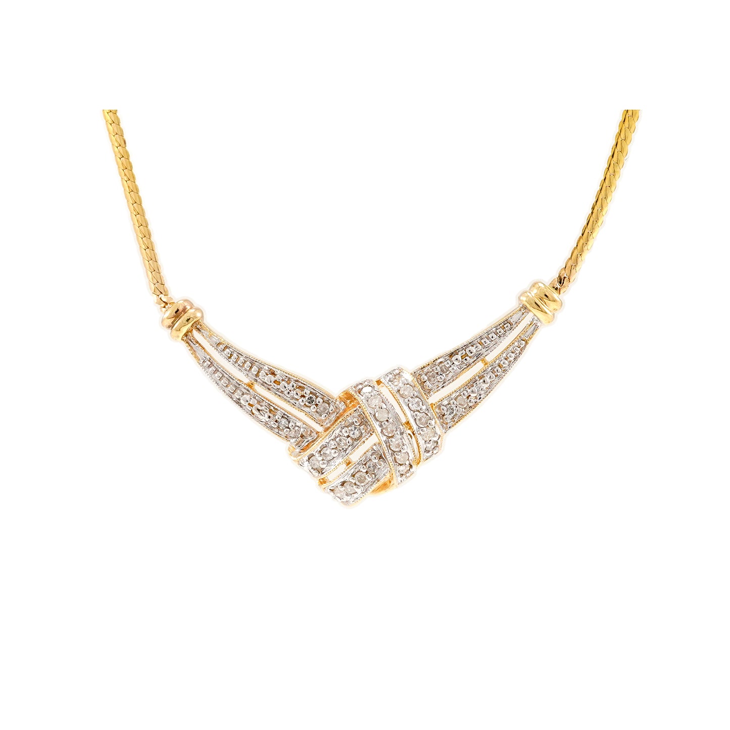 Diamantcollier Gelbgold 585 Gold 14K Damenschmuck Goldkette diamond necklace