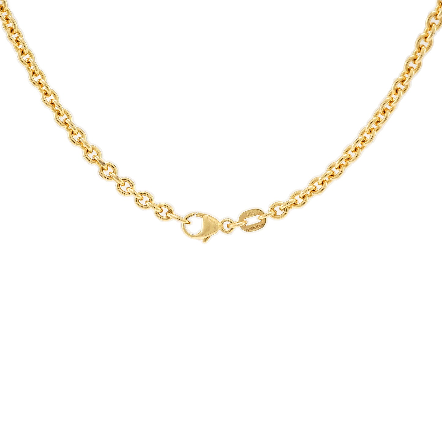 Elegante Anhängerkette Ankerkette aus 585 14K Gelbgold Halskette Goldcollier 45cm