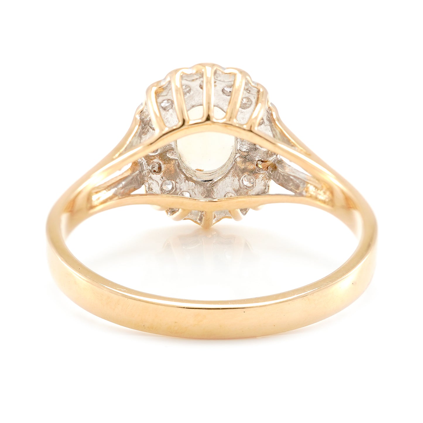 Goldring Diamant Opal Doublette Gelbgold 585 Gold Verlobungsring Edelsteinring gemstone ring