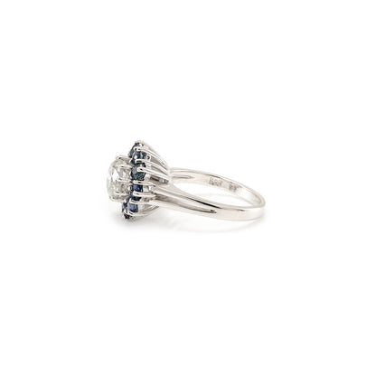 Verlobungsring Weißgoldring 1,65Karat Diamant Saphire engagement rings diamond
