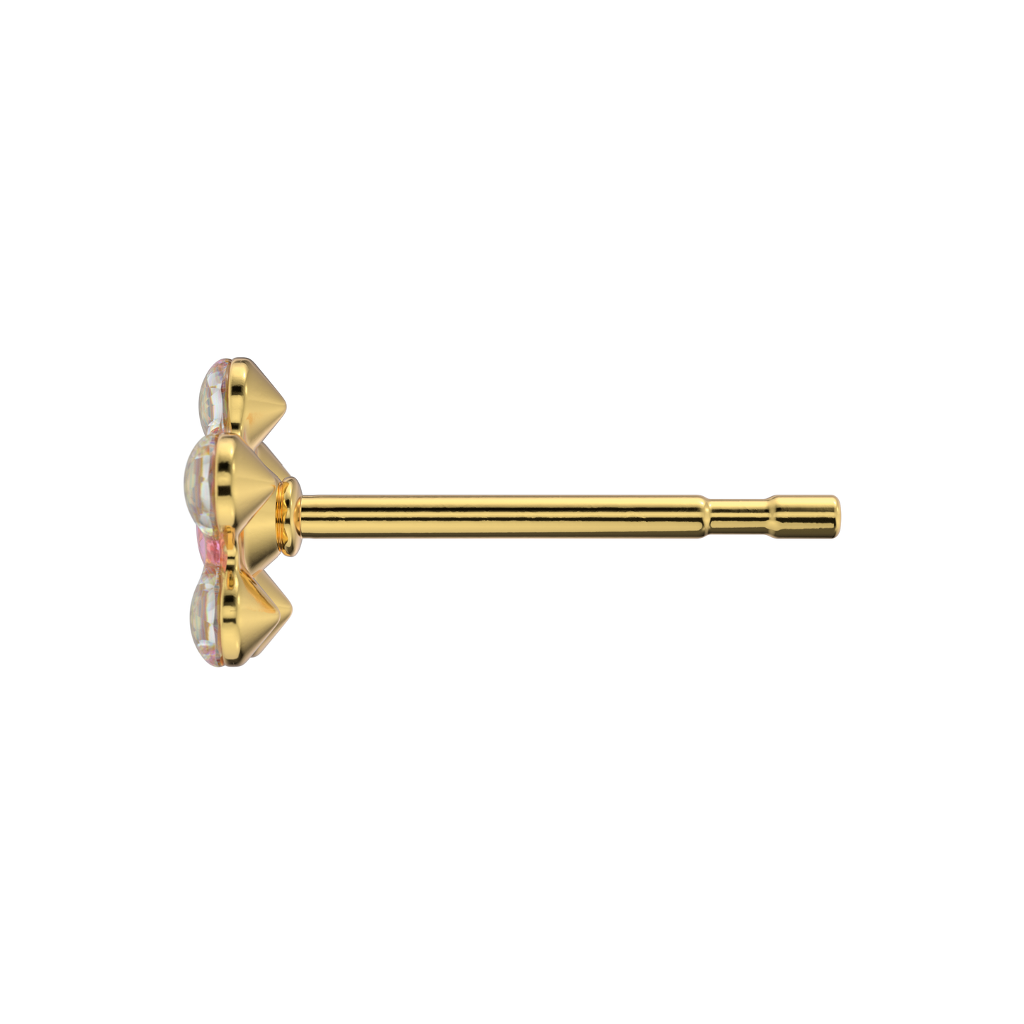 Ohrstecker für Kinder, Studex Tiny Tips SENSITIVE EARS, Blumenform klar/rosa