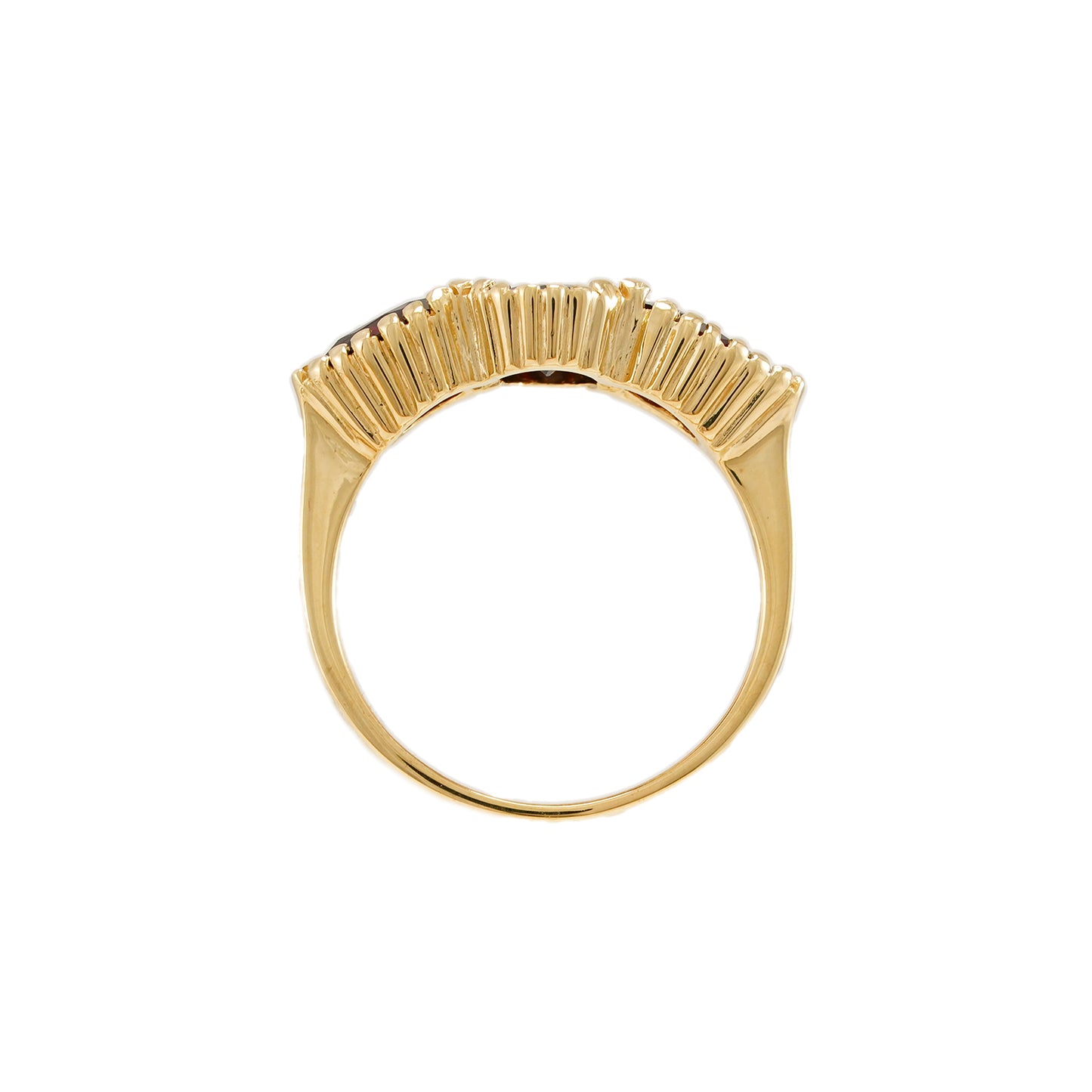 Edelstein Ring Vintage Granat Gelbgold 14K Damenschmuck Goldring Damenring