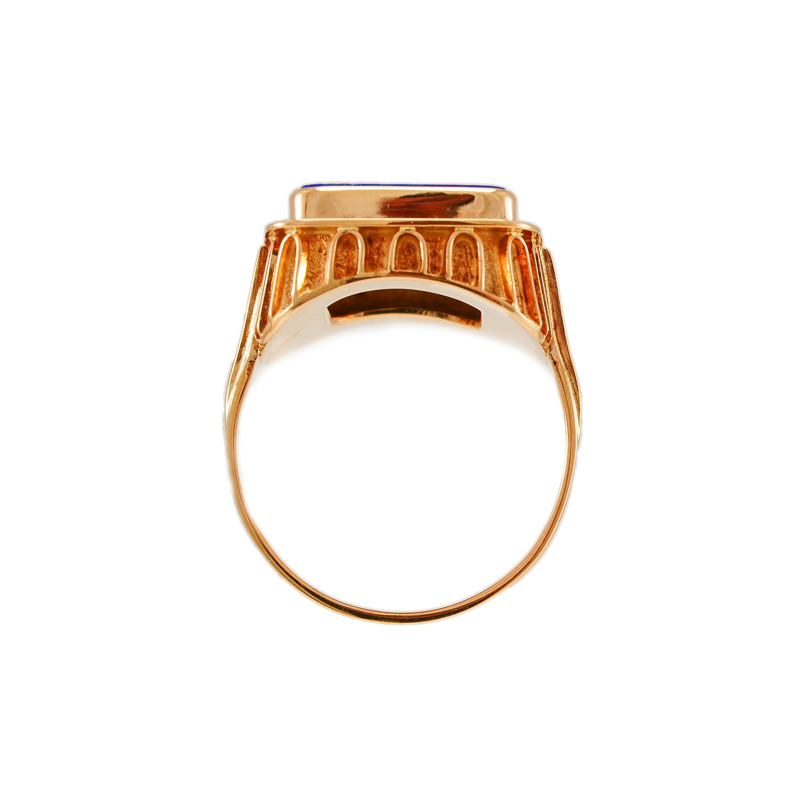 gelbgold Ring Lapis 585