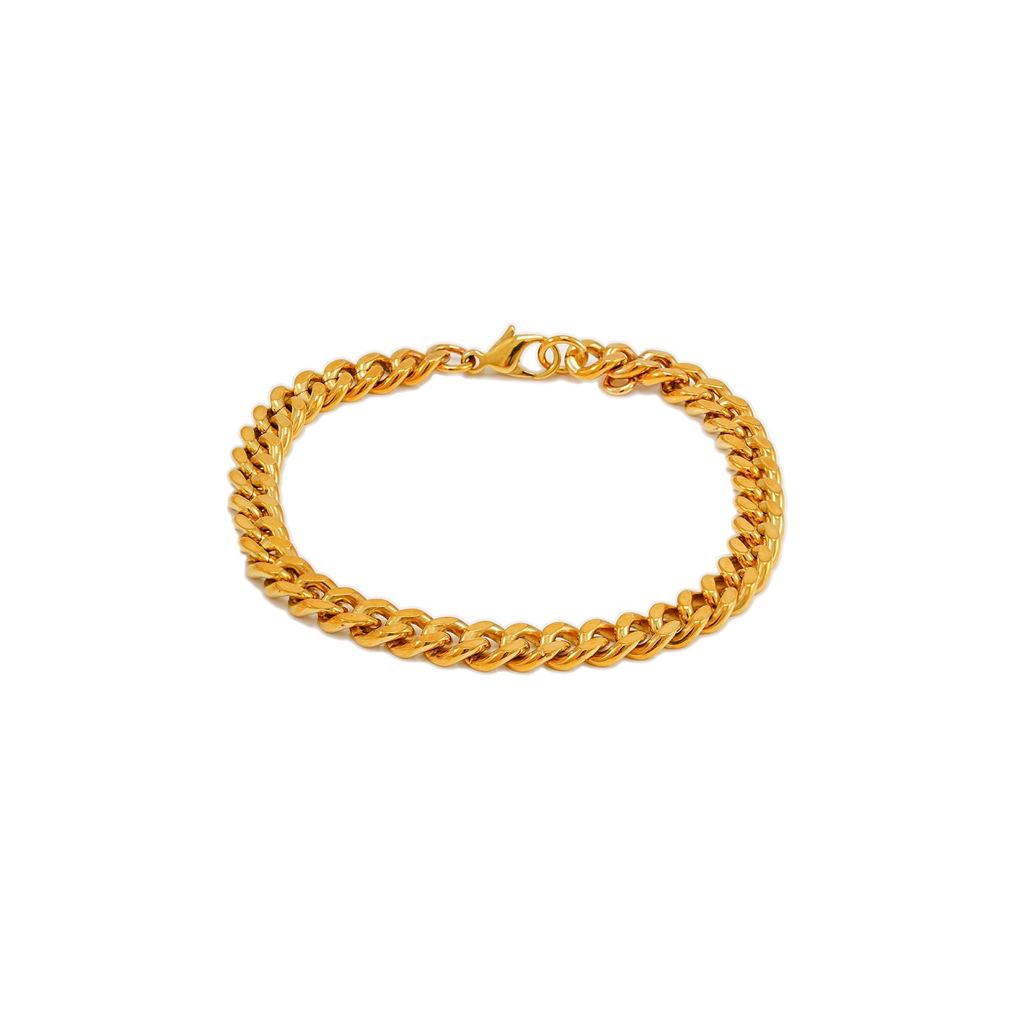 massives Panzer Armband Gelbgold 8K