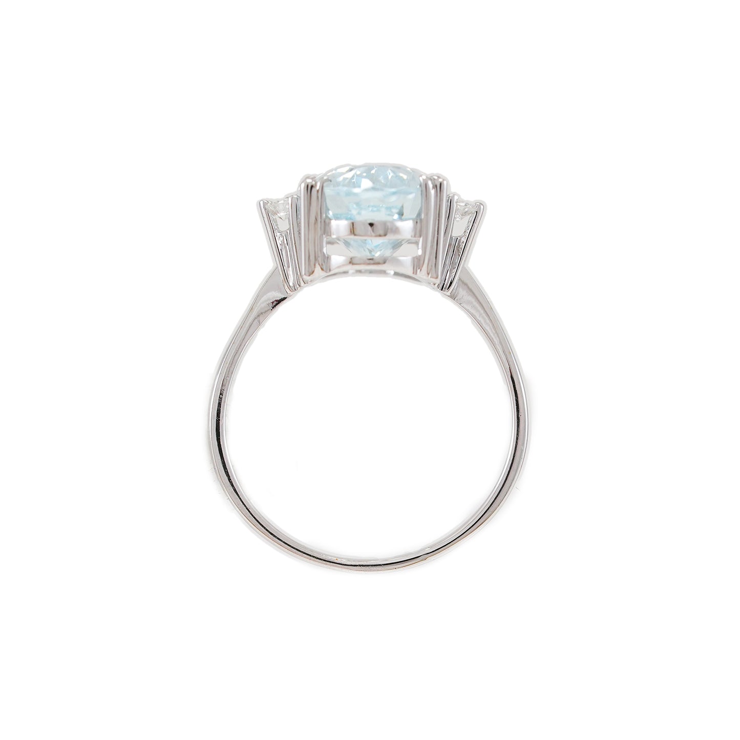 Damenring mit Aquamarin und Diamanten 14K