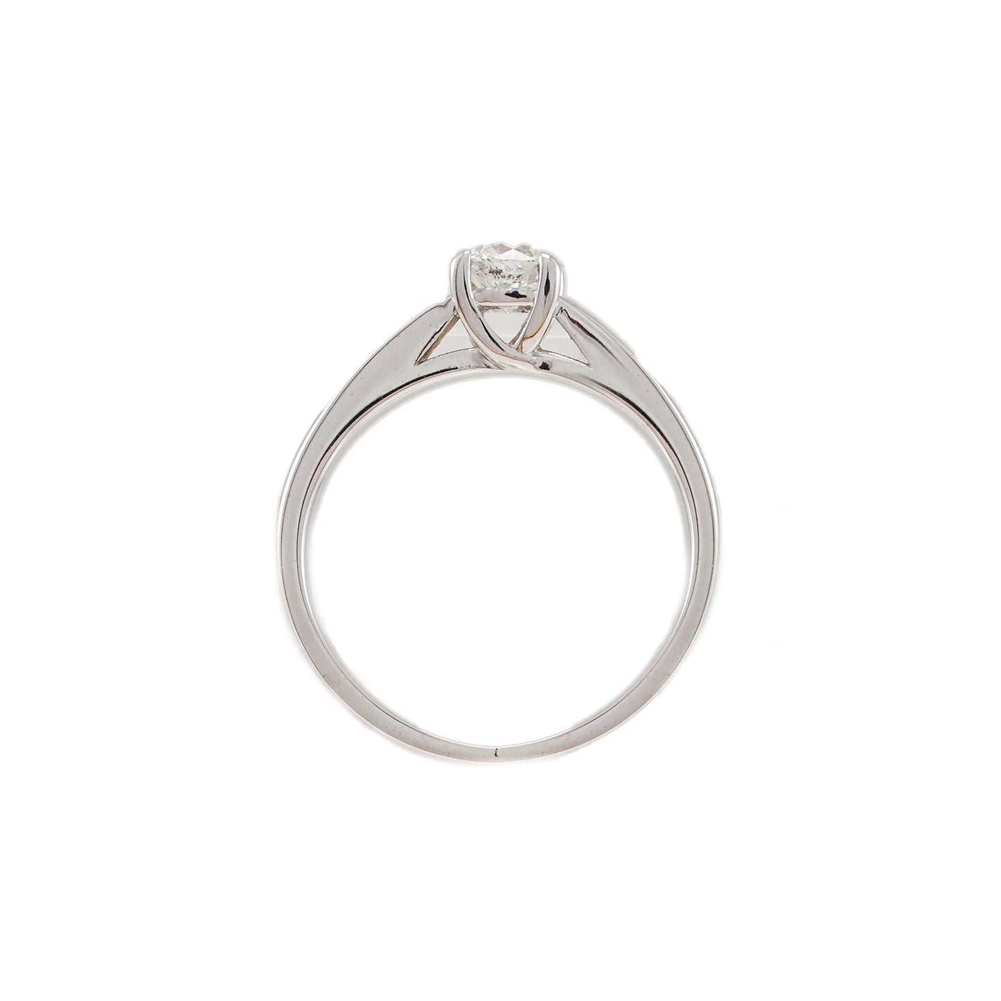 Solitaire engagement ring 0.42ct diamond white gold 14K women's jewelry ladies ring diamond ring