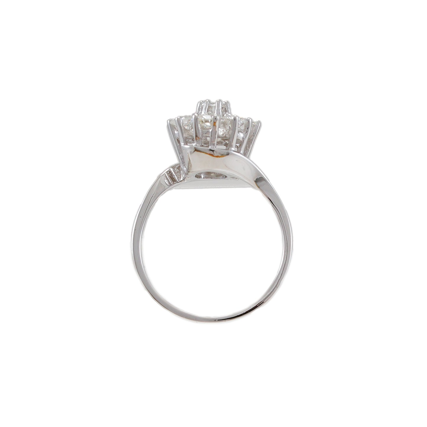 Entourage Ring Vintage Diamant Weißgold 14K Damenschmuck Damenring Goldring