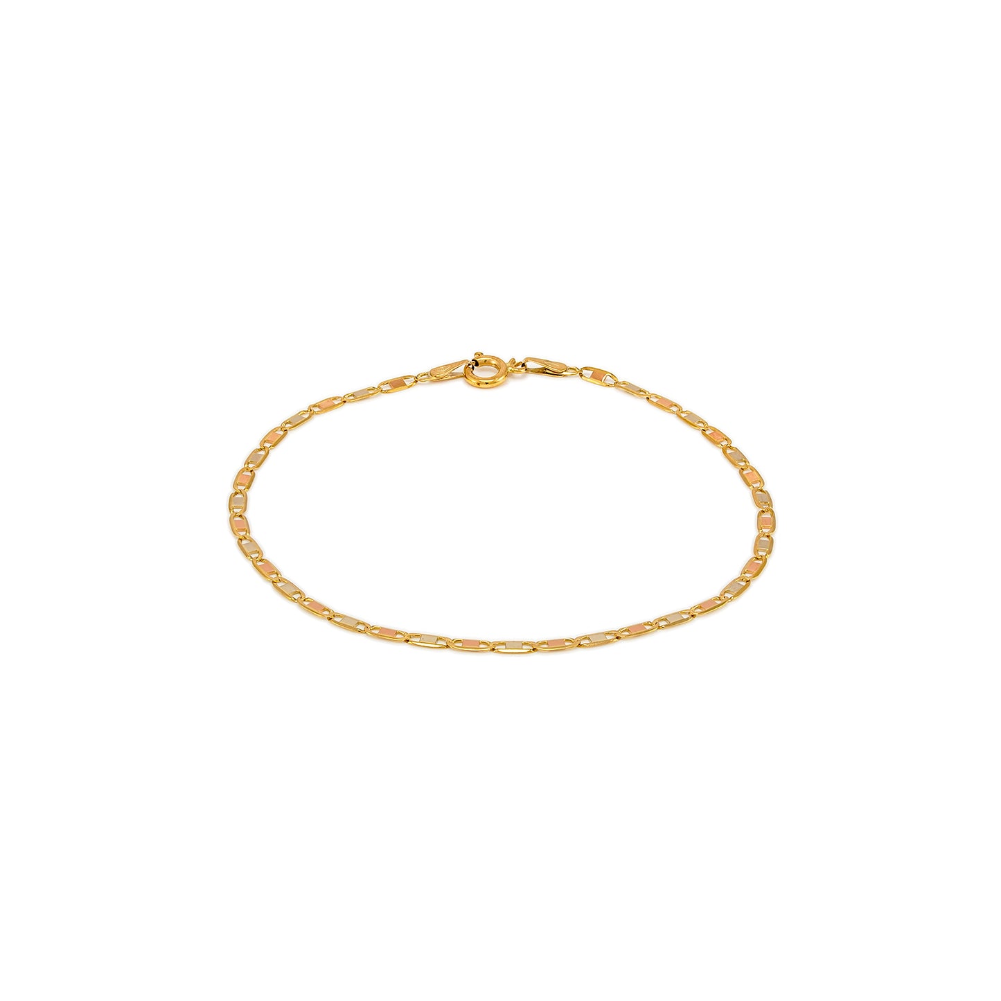 Stegpanzer Armband filigran Gelbgold 18K