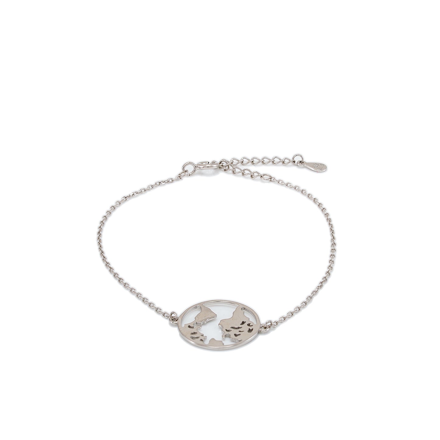 Armband Weltkreis Sterling Silber 925 Damenschmuck Silberarmband Silberschmuck