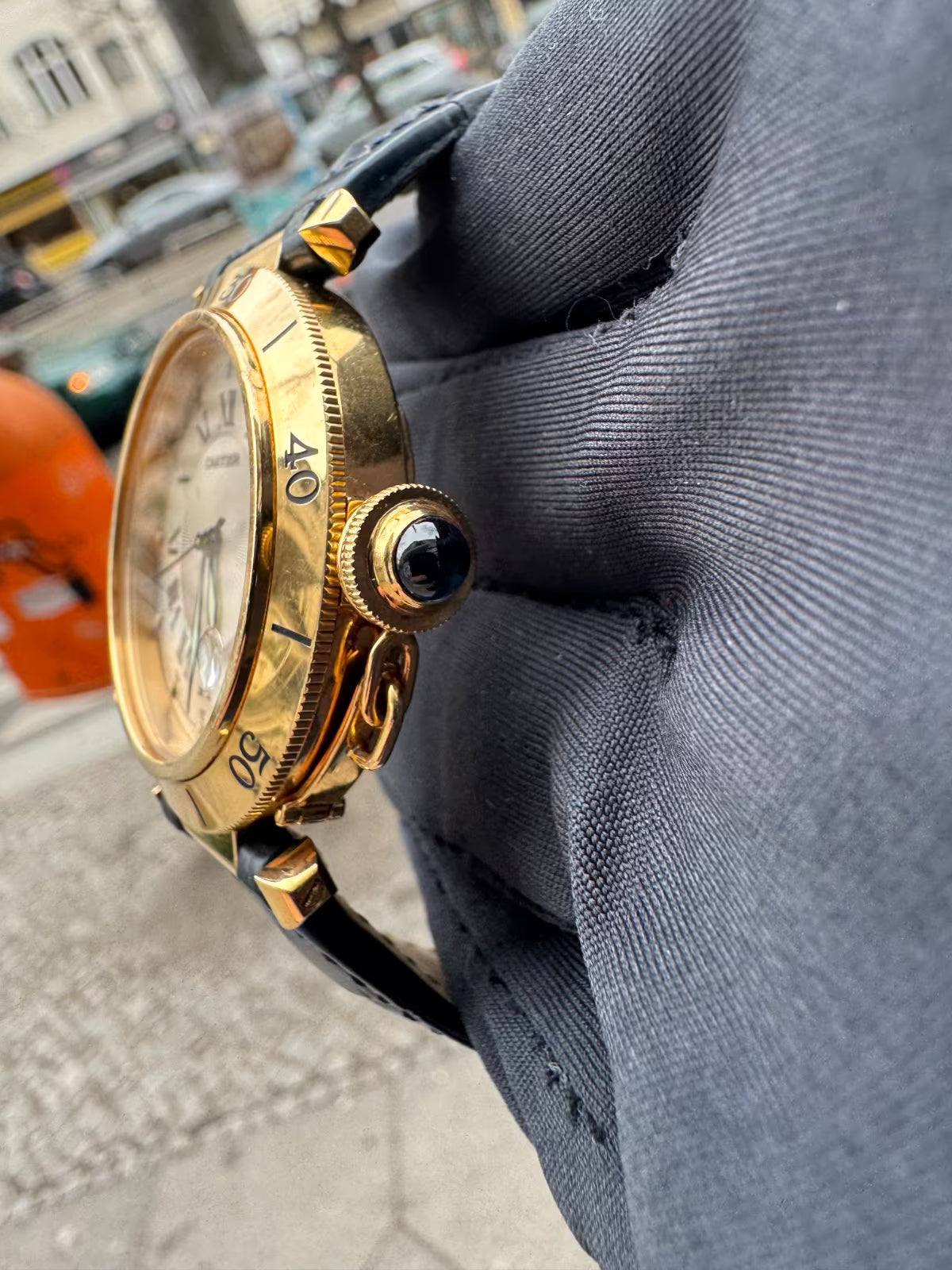 Cartier Pasha 18K Gelbgold Ref. 1035 Automatik