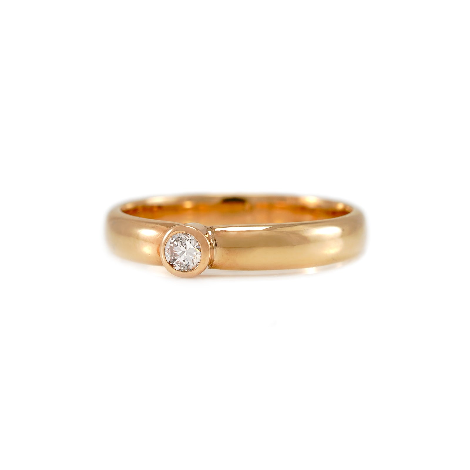 Verlobungsring Goldring mit Diamant 14K Gold 585 Damenschmuck Brillantring engagement ring