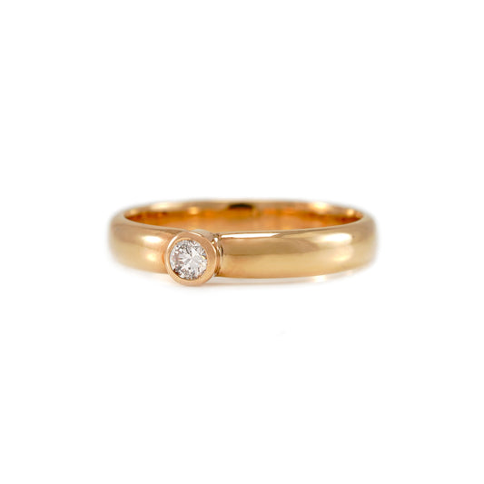 Verlobungsring Goldring mit Diamant 14K Gold 585 Damenschmuck Brillantring engagement ring