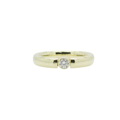 BA170018-Damenring Gelbgold 585er mit Brillant ca.0,15ct Ehering Trauringe Partnerringe Diamantring