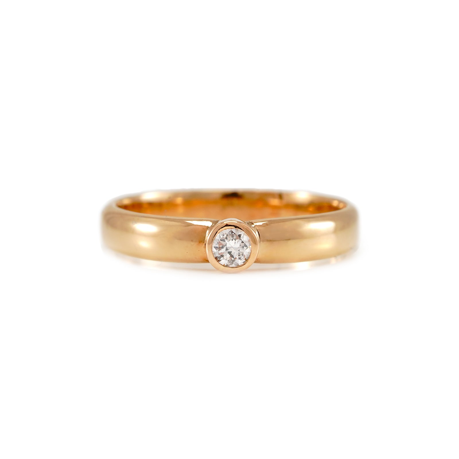 Verlobungsring Goldring mit Diamant 14K Gold 585 Brillantring