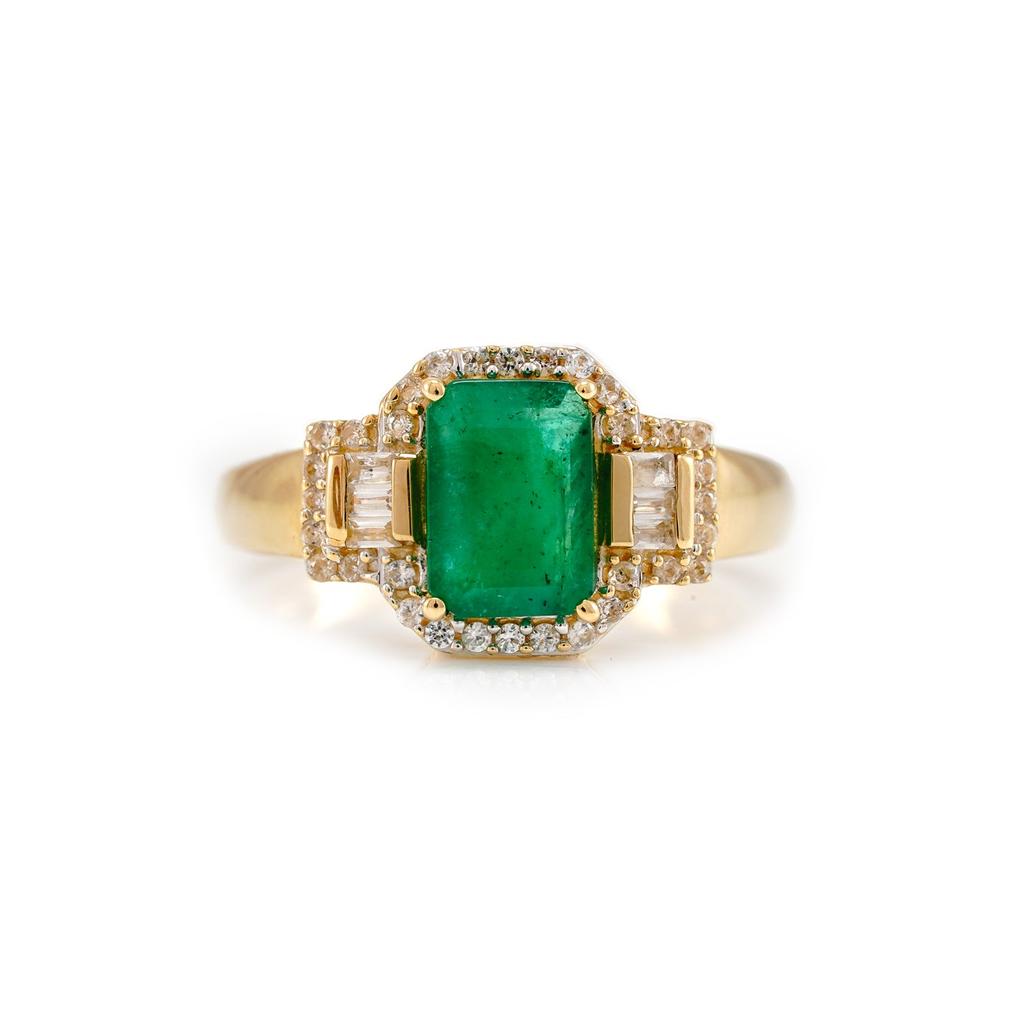Vintage Smaragdring mit Diamanten