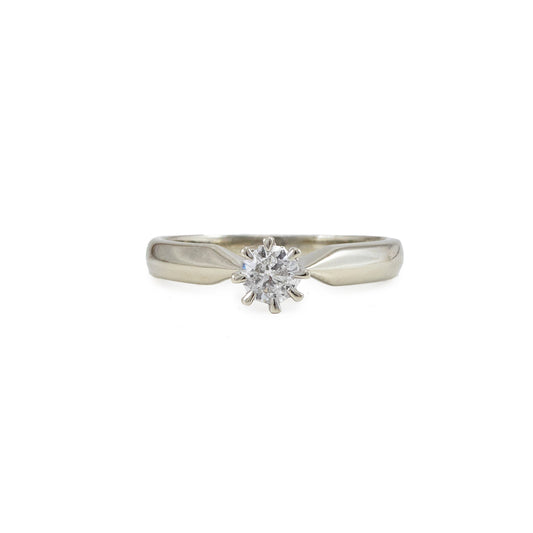 Engagement ring diamond white gold 750 18K women's ring women's jewelry diamond ring 