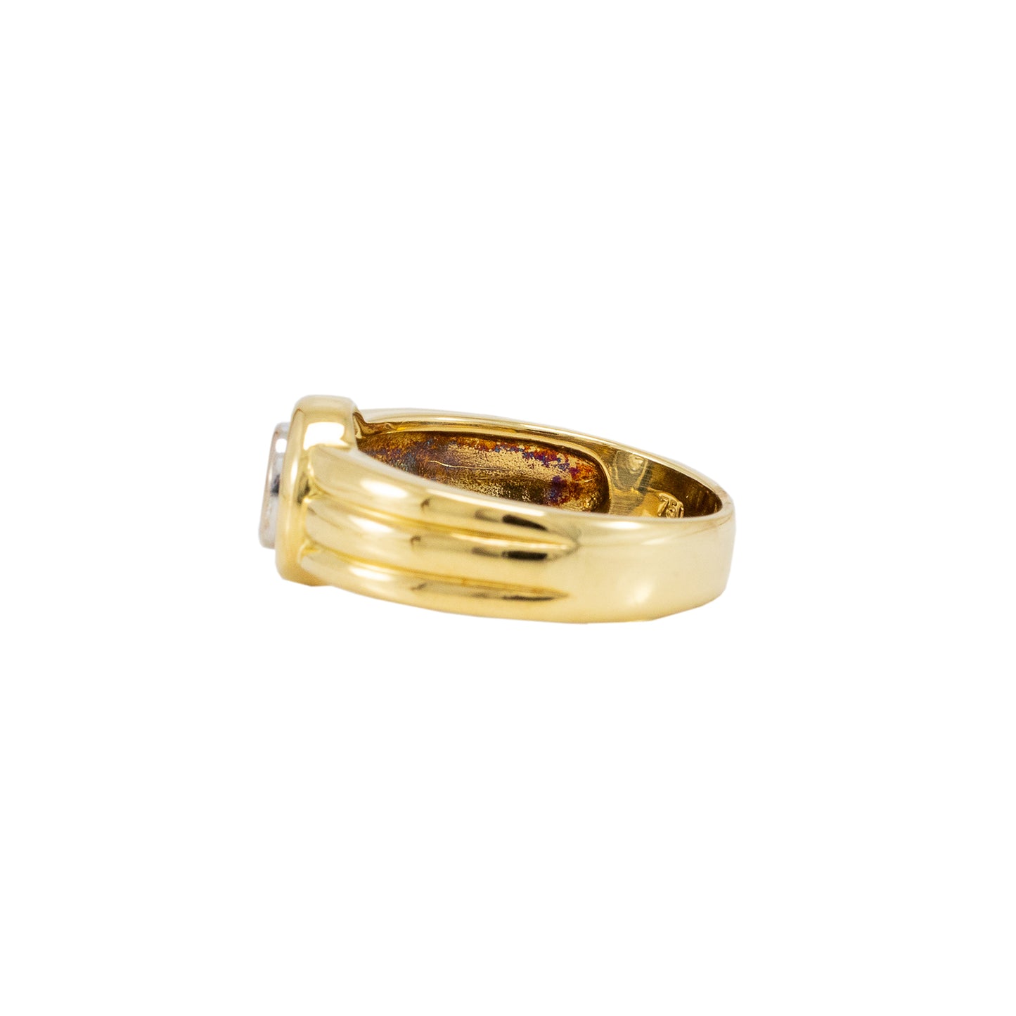 Diamond ring yellow gold 750 18K women's jewelry engagement ring women's ring 