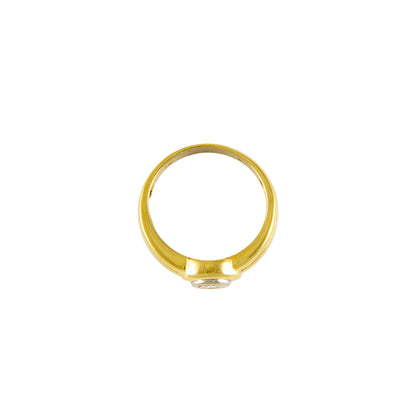 Diamond ring yellow gold 750 18K women's jewelry engagement ring women's ring 