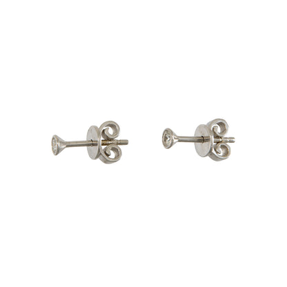 Diamond earrings white gold 14K 585 stud earrings women's jewelry gold earrings 