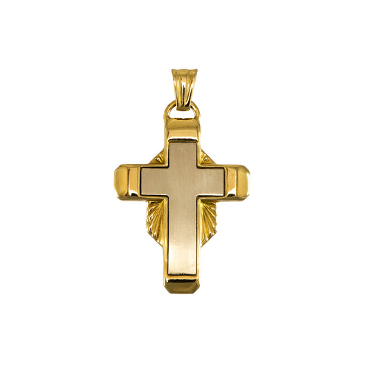 Cross pendant yellow gold 750 18K chain pendant women's jewelry men's jewelry