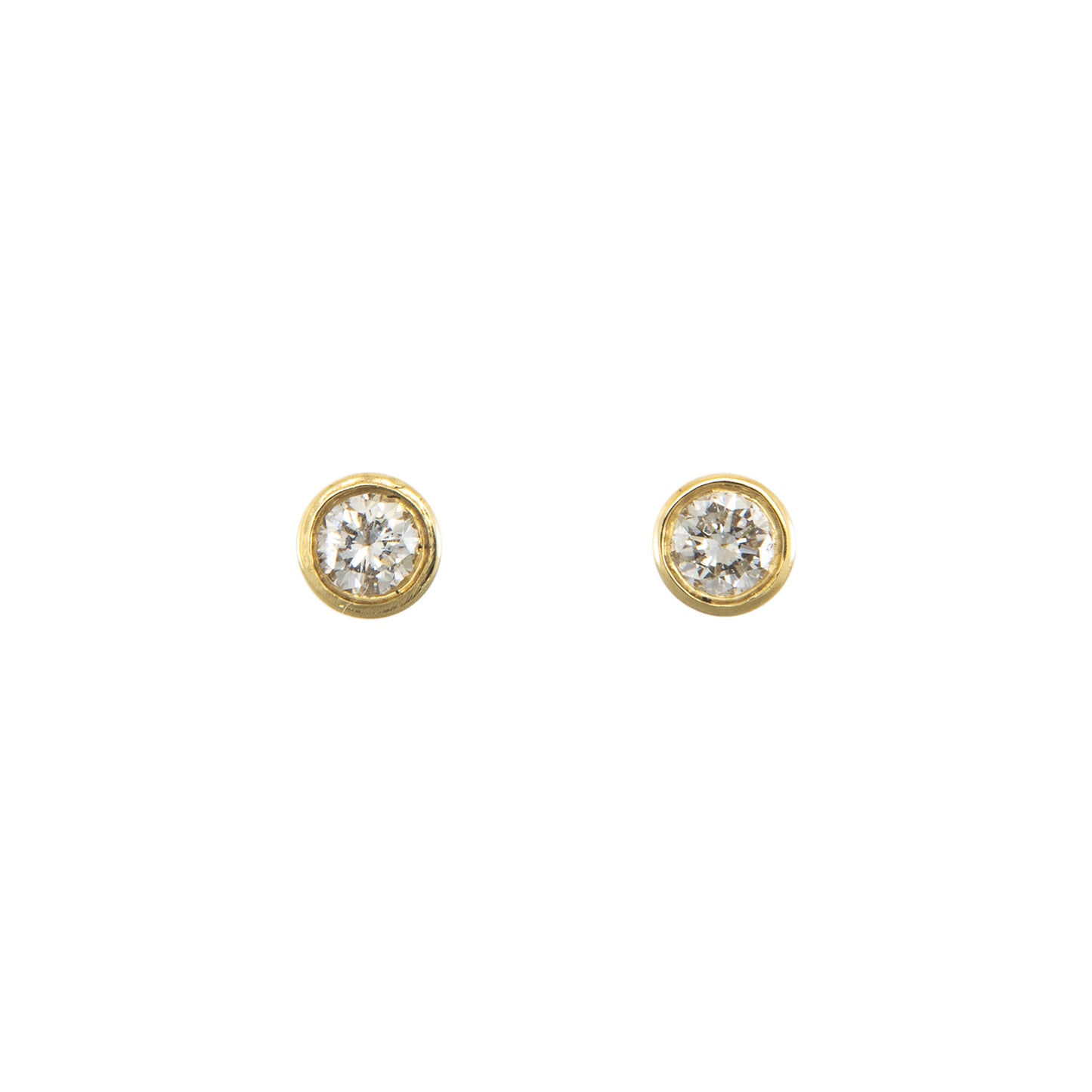 Diamond stud earrings yellow gold 585 14K gold earrings women's jewelry diamond earrings 