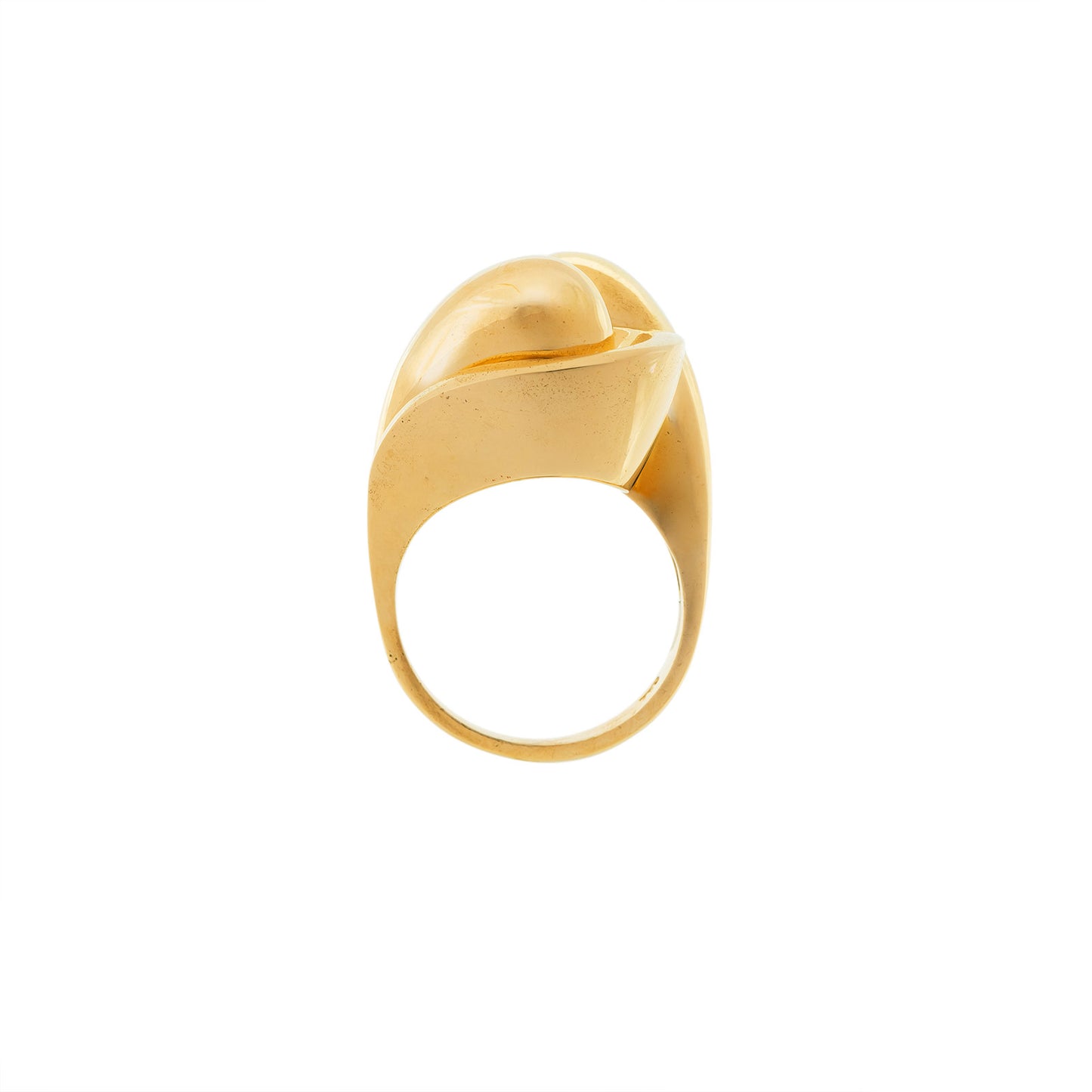 Vintage Cocktail Double Ring Yellow Gold 18K 750 Women's Jewelry Women's Ring Gold Ring