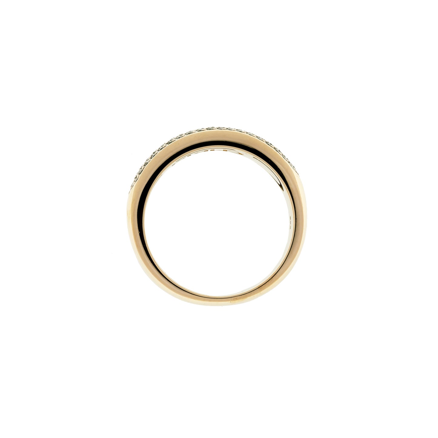 Diamond pave band ring 585 14K yellow gold Christian women's jewelry diamond ring women's ring