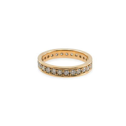 Full memory diamond ring 14K yellow gold women's jewelry wedding ring gold ring diamond ring