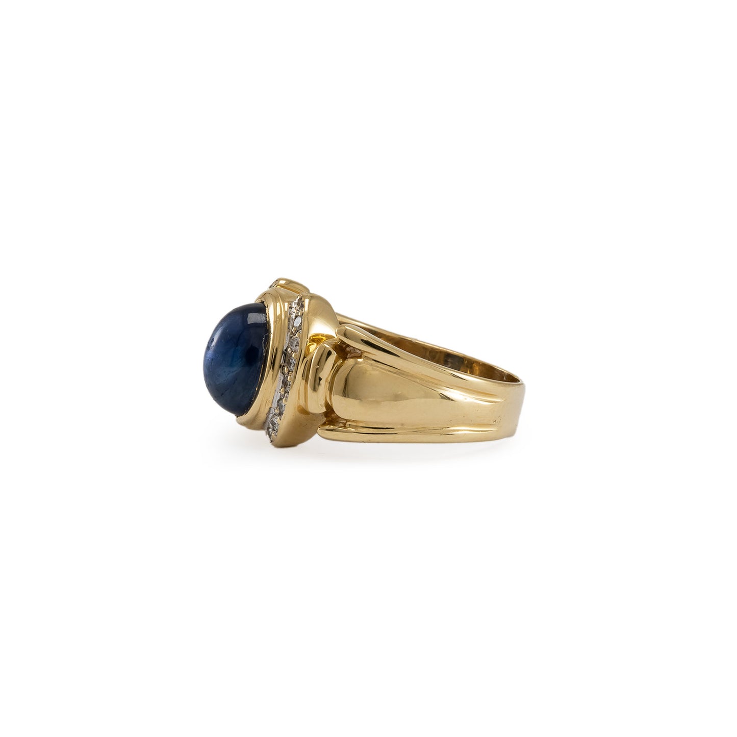 Gemstone ring sapphire diamond yellow gold 14K women's jewelry gold ring gemstone ring