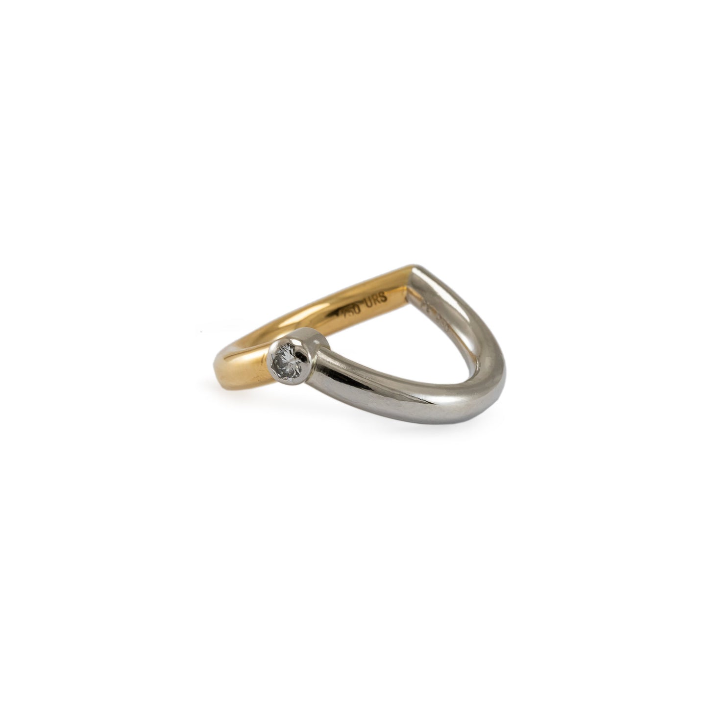 Diamond ring platinum 950 yellow gold 750 women's jewelry women's ring platinum ring