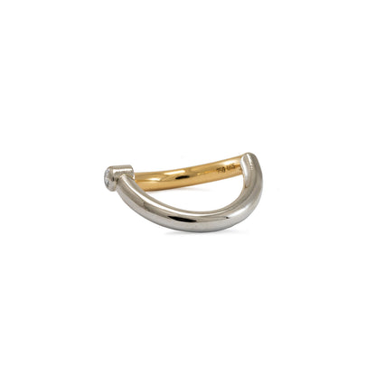 Diamond ring platinum 950 yellow gold 750 women's jewelry women's ring platinum ring