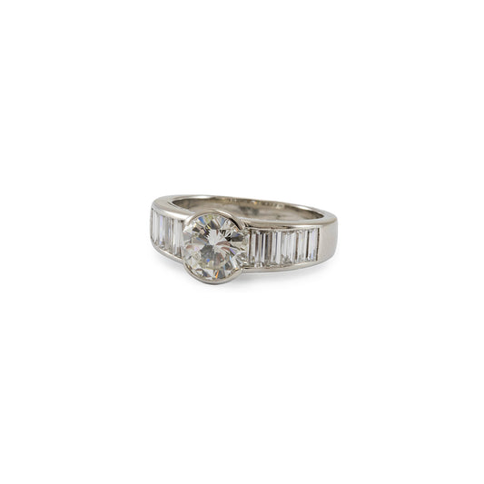 Elegant platinum diamond ring platinum 950 women's jewelry band ring platinum jewelry
